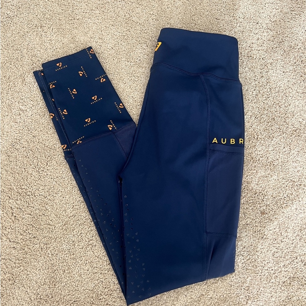 Navy Aubrion Vented Riding Tights